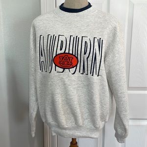 Vintage Auburn University sweatshirt gray pullover benchmark cotton adult size M